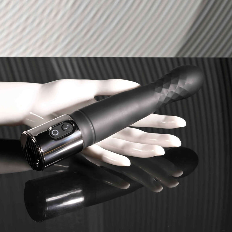 Playboy Pleasure Zone 10-Speed Vibrating and Thrusting Shaft with Diamond-Pattern Texture and Stylish Charging Case