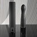 Playboy Pleasure Zone 10-speed vibrating and thrusting shaft with stylish black charging case on reflective surface.