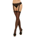 PANTYHOSE W/ GARTERS BLACK O/S-3