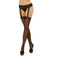 PANTYHOSE W/ GARTERS BLACK O/S-3