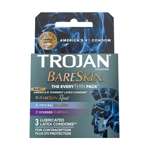 Paradise Products Trojan Brand Latex Condoms Bareskin Everythin 3 Count at $5.99