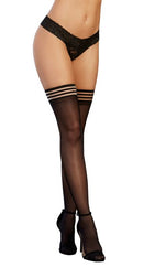 STRAPPY TOP SHEER THIGH HIGH O/S-3