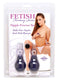 Fetish Fantasy Nipple Erector Set in packaging with purple nipple pump and rubber rings.