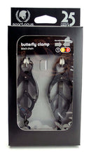 Blackline Endurance Butterfly Nipple Clamps with Link Chain in Packaging
