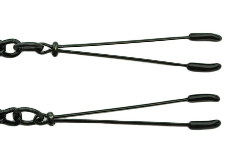 Spartacus Blackline Adjustable Tweezer Clamps Link Chain with sleek design and customizable pressure points.