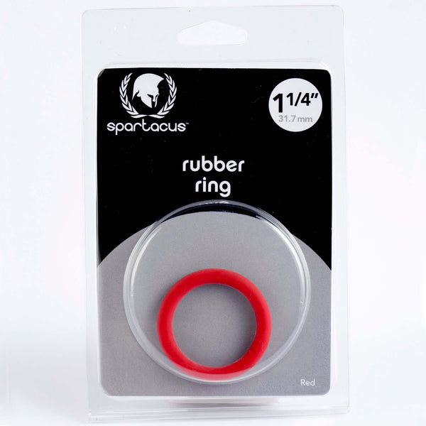 1.25" Soft Rubber Cock Rings Red
