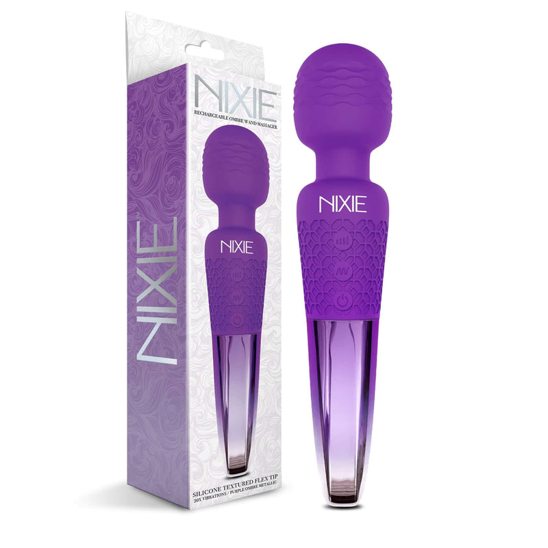 Global Novelties Nixie Wand Massager Purple Ombre Metallic at $49.99