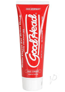 GoodHead Cherry 4oz Edible Blow Job Enhancer Gel in red tube by Doc Johnson, designed to enhance foreplay with delicious cherry flavor.