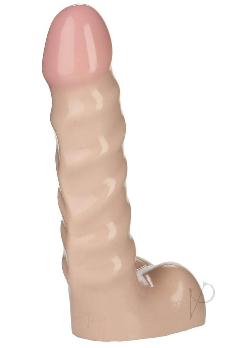 Vac U Lock 7-inch ribbed dildo for intense stimulation and satisfying pleasure, made from phthalate-free, body-safe PVC material.