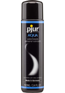 Pjur Aqua 100ml water-based personal lubricant bottle for moisturizing and lubricating, compatible with latex condoms and sex toys.