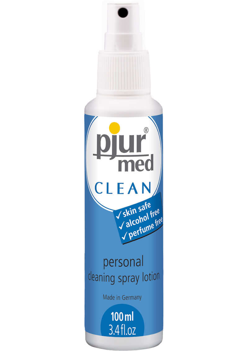 Pjur Med Clean 100ml personal cleaning spray lotion for gentle and effective hygiene, suitable for sensitive skin, alcohol-free and perfume-free