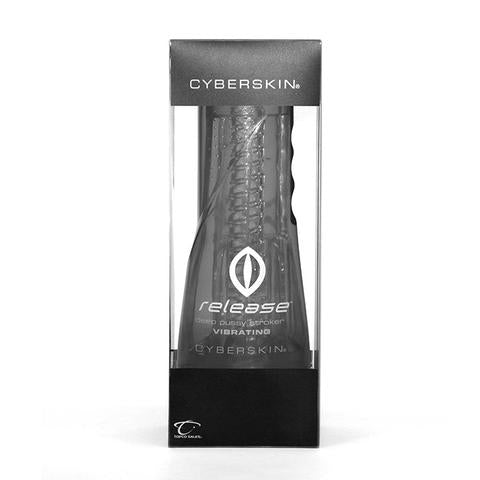 Topco Cyberskin Release Pussy Stroker, Clear Vibrating at $59.99