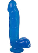 6-Inch Jelly Jewels Realistic Dildo with Suction Cup Base in blue