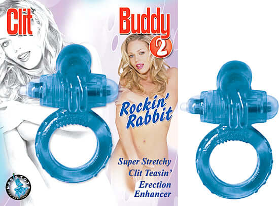 Nasstoys Clit Buddy 2 Rockin Rabbit Ring Blue at $11.99