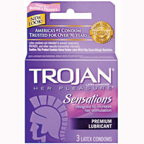 Paradise Products Trojan Her Pleasure Latex Condoms 3 Pack at $4.99