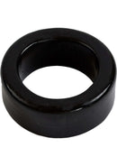 TitanMen Stretch-To-Fit Black Cock Ring made from body-safe TPR material for longer-lasting erections and heightened sensations