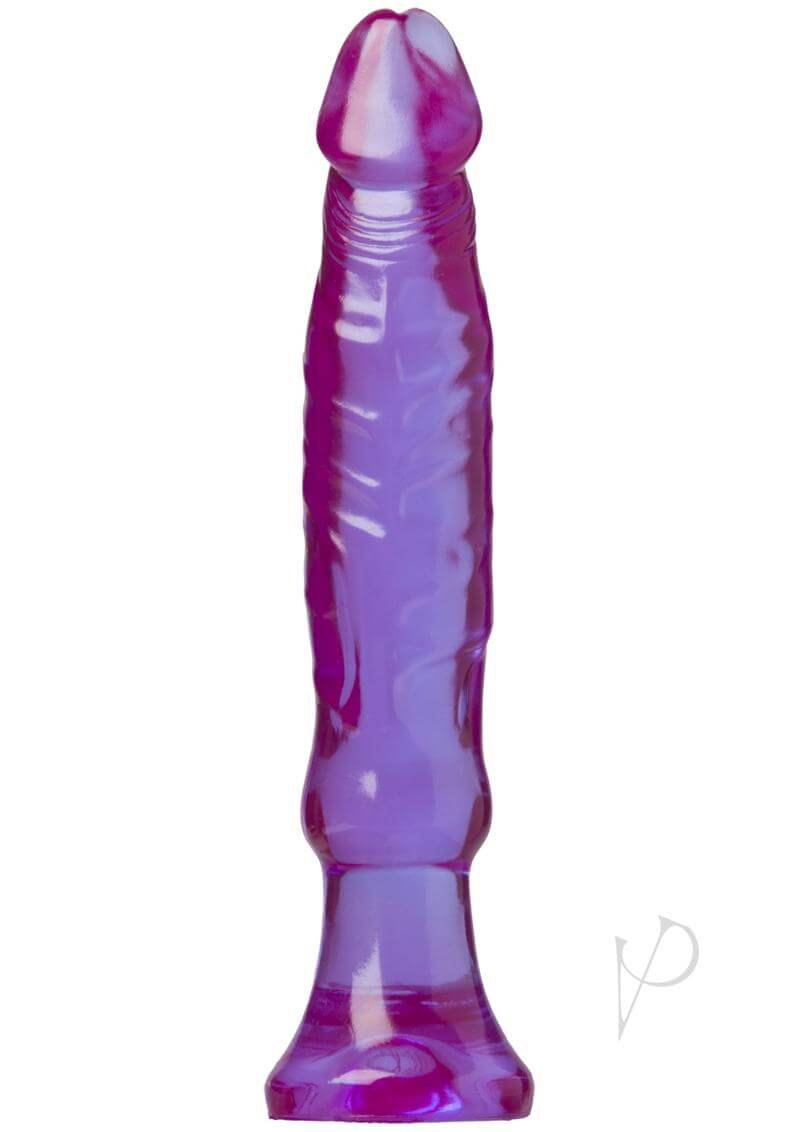 Crystal Jellies Anal Starter 5.5-inch Purple with realistic design and veined texture for beginners