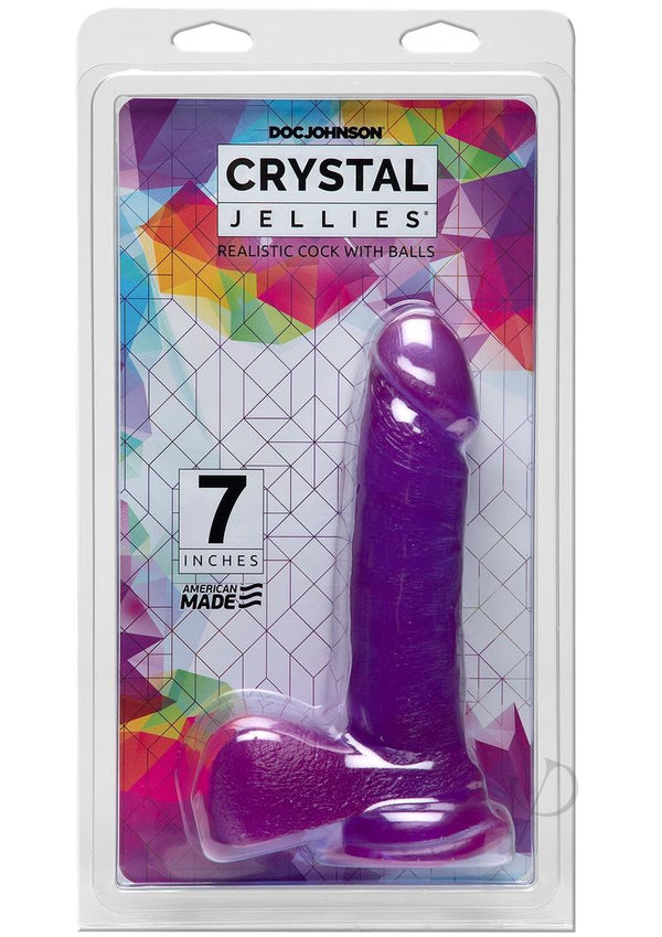 Crystal Jellies Ballsy Cock 7 Purple-0