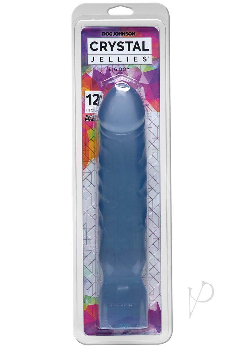 Crystal Jellies 12 Big Boy Dong Clear packaging - Doc Johnson's 12-Inch super-sized pleasure dong for maximum fulfillment in clear.
