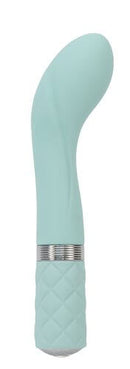 BMS Enterprises Pillow Talk Sassy G-Spot with Swarovski Crystal Teal Blue Vibrator at $59.99