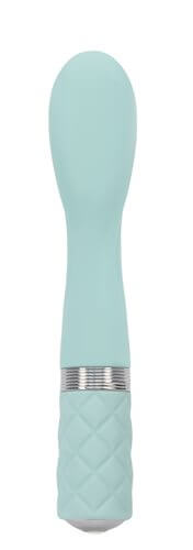 BMS Enterprises Pillow Talk Sassy G-Spot with Swarovski Crystal Teal Blue Vibrator at $59.99