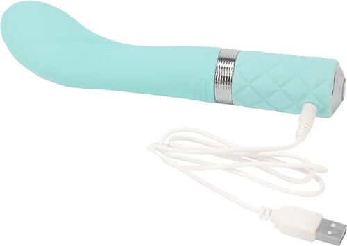 BMS Enterprises Pillow Talk Sassy G-Spot with Swarovski Crystal Teal Blue Vibrator at $59.99