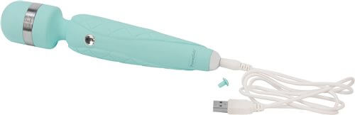 BMS Enterprises PILLOW TALK CHEEKY WAND VIBE W/SWAROVSKI CRYSTAL TEAL at $45.99