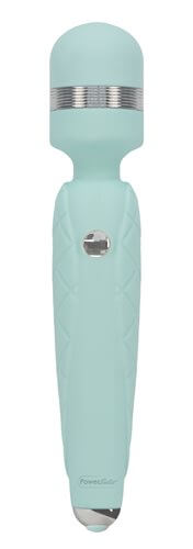 BMS Enterprises PILLOW TALK CHEEKY WAND VIBE W/SWAROVSKI CRYSTAL TEAL at $45.99