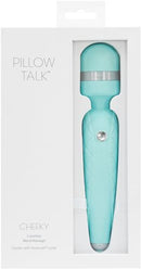 BMS Enterprises PILLOW TALK CHEEKY WAND VIBE W/SWAROVSKI CRYSTAL TEAL at $45.99