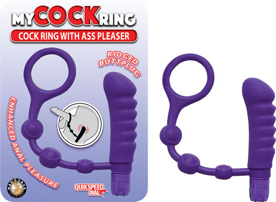 Nasstoys My Cockring with Ass Pleaser Purple at $21.99