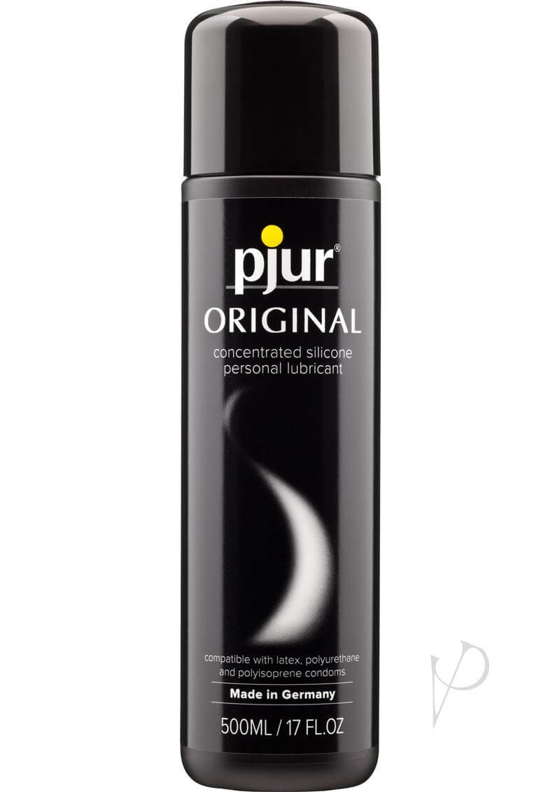 Pjur Original 500ml concentrated silicone personal lubricant bottle, super-concentrated, latex safe, and used by massage therapists worldwide