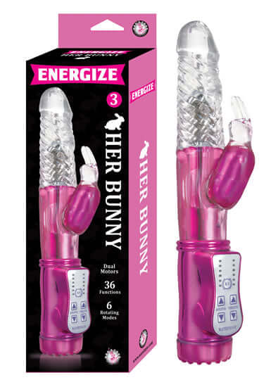 Nasstoys Energize Her Bunny 3 Pink Rabbit Vibrator at $26.99