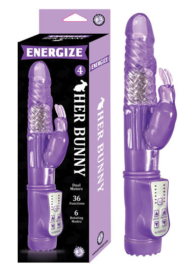 Nasstoys Energize Her Bunny 4 Purple Rabbit Vibrator at $24.99