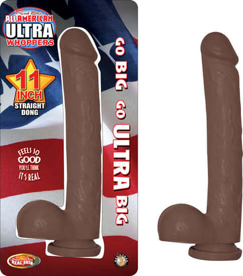 Nasstoys All American Ultra Whoppers 11 inches Straight Dong Brown at $39.99