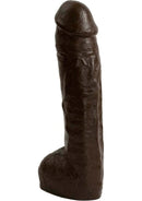 Doc Johnson Vac U Lock 12.5 inch black realistic dildo with detailed design for visual and sensory satisfaction