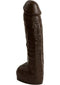 Doc Johnson Vac U Lock 12.5 inch black realistic dildo with detailed design for visual and sensory satisfaction