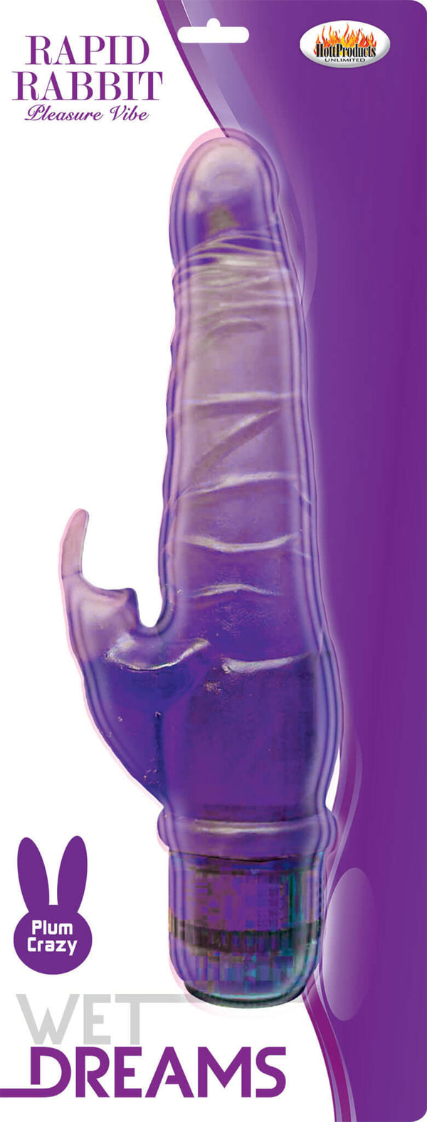 HOTT Products Wet Dreams Rapid Rabbit Plum Crazy Purple Vibrator at $21.99