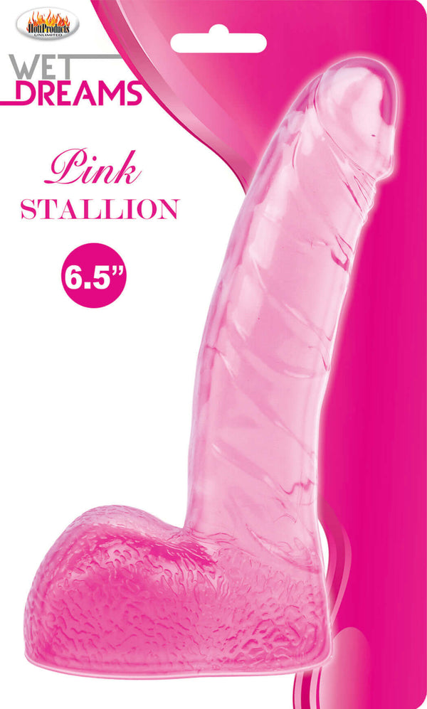 HOTT Products Wet Dreams Pink Stallion 6.5 inches Dildo at $24.99