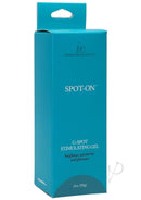 Spot-On G-Spot Stimulating Gel 2oz bottle packaging for enhanced pleasure and heightened sensitivity.