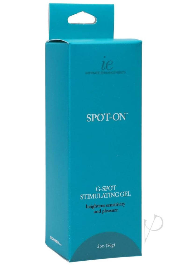 Spot-On G-Spot Stimulating Gel 2oz bottle packaging for enhanced pleasure and heightened sensitivity.