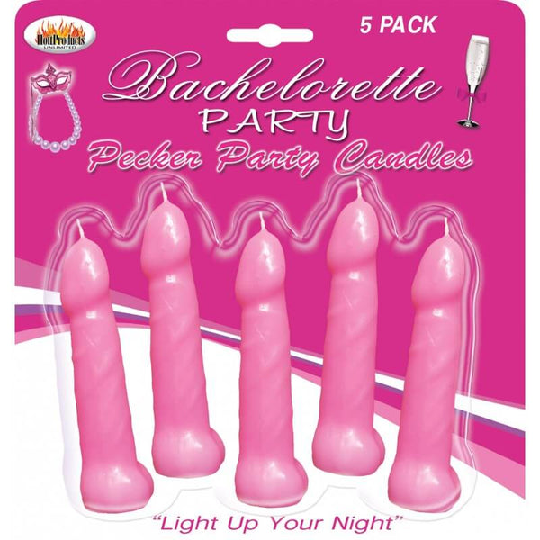 HOTT Products Bachelorette Party Pink Pecker Candles 5 Package at $6.99