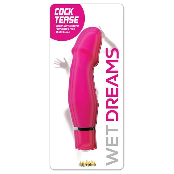 HOTT Products Wet Dreams Cock Tease Play Vibrator Pink at $29.99
