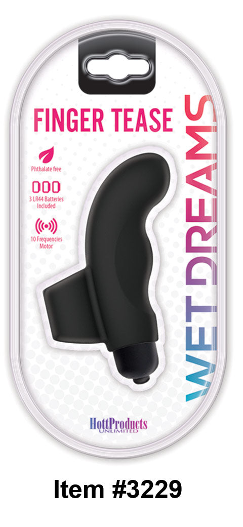 HOTT Products Wet Dreams Finger Tease 10 Function Vibe Black* at $23.99