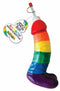 Rainbow Dicky Sports Bottle – 16oz playful plastic bottle with vibrant colors and fun design. Ideal for hydration.
