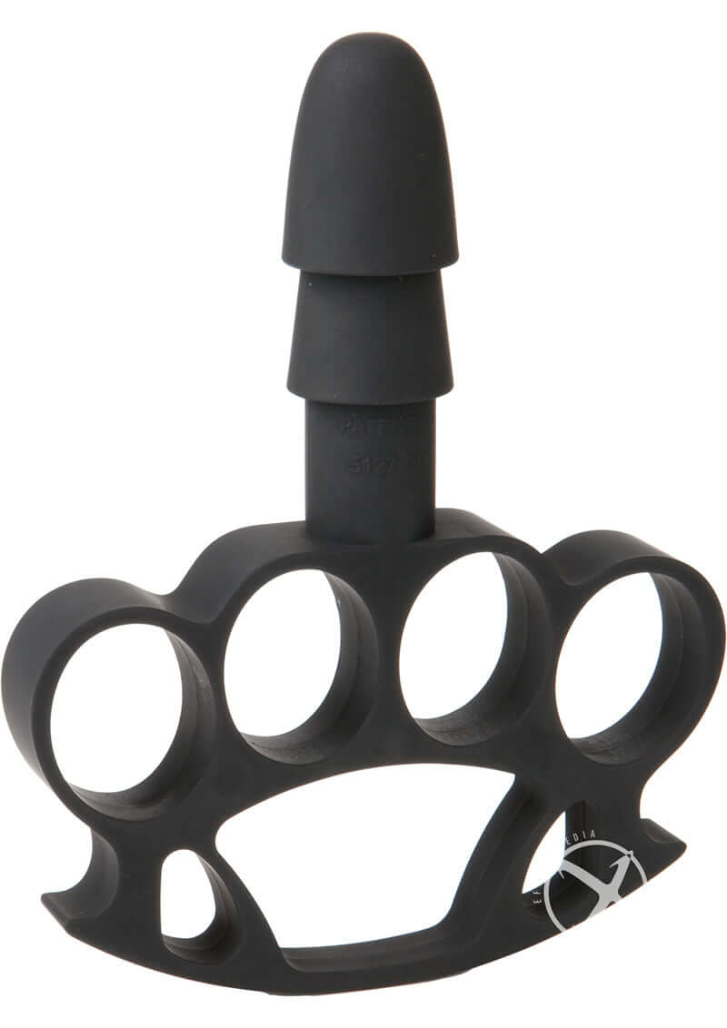 Vac U Lock Knuckle Up hand accessory with knuckle rings and Vac-U-Lock plug for versatile intimate play