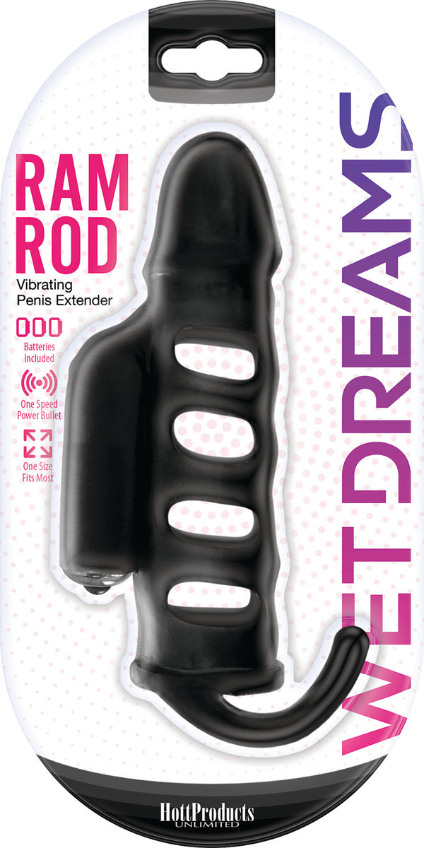 HOTT Products Wet Dreams Ram Rod Penis Sleeve with Power Bullet Vibrator at $14.99