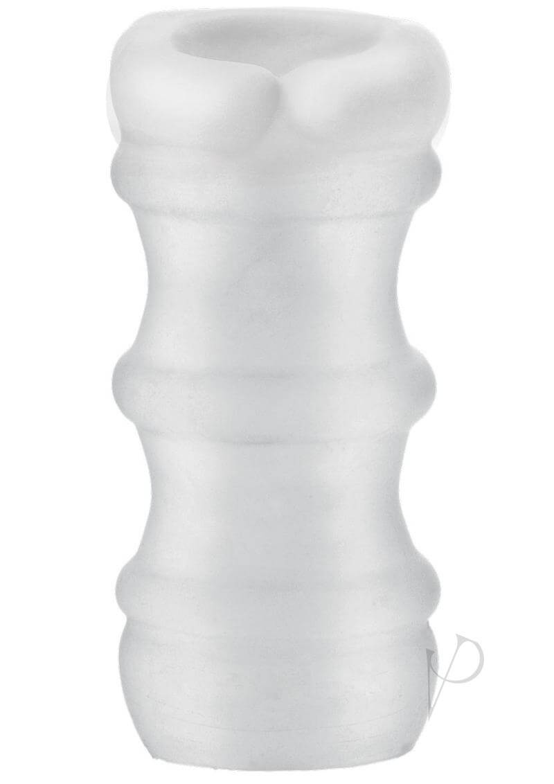 Doc Johnson Mood Pleaser Massage Beads Frost Masturbator with four internal textures for solo or partnered pleasure sessions