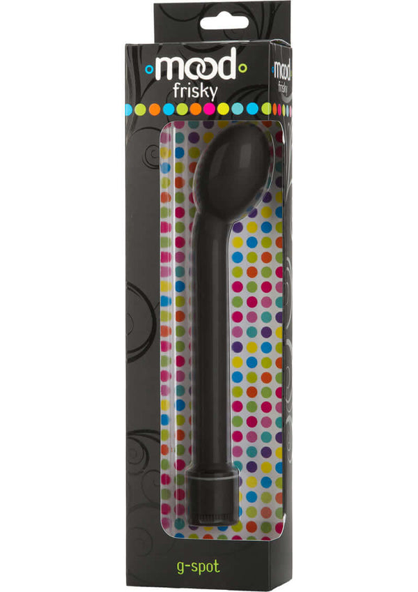Mood Frisky Black G-Spot Waterproof Multi-Speed Vibrator with Oversized Head in Packaging