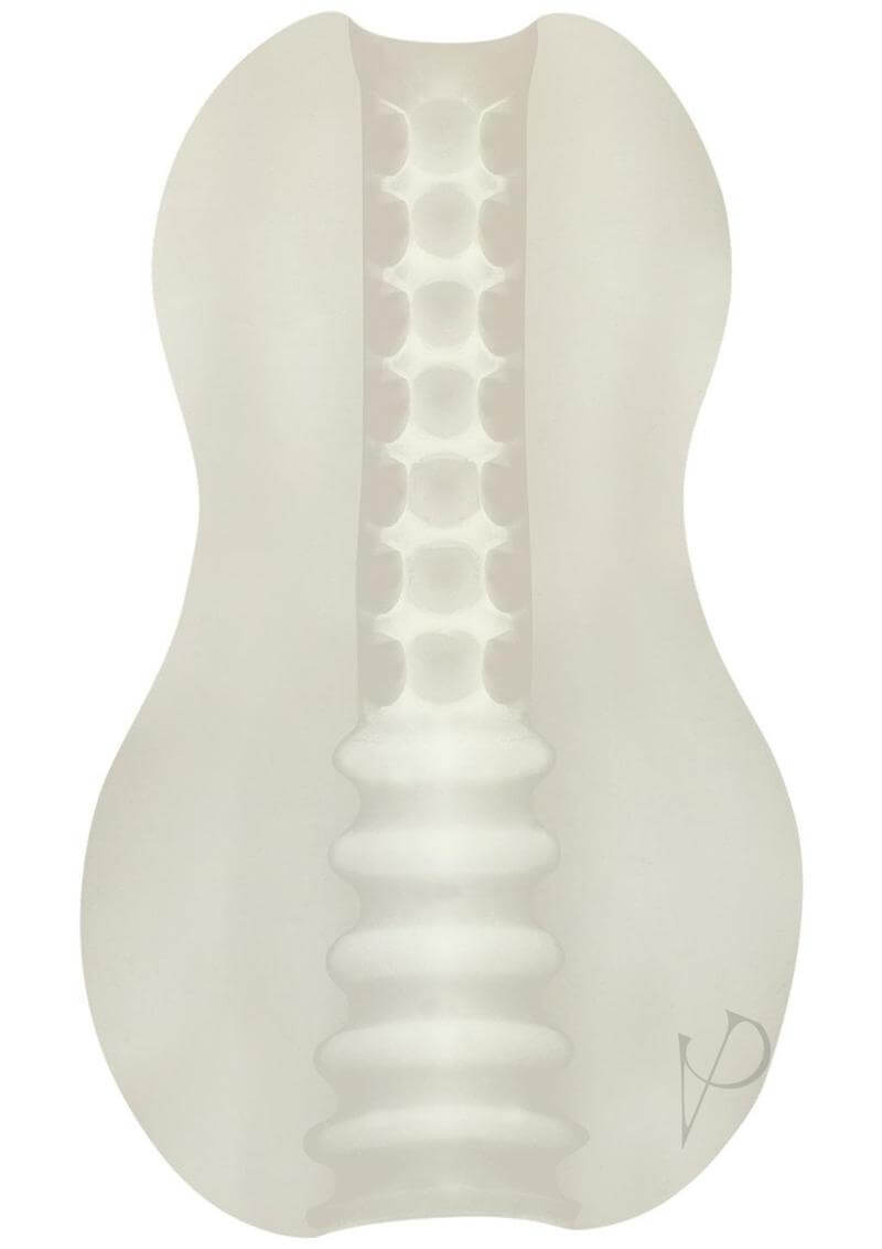 Mood Exciter Frost ULTRASKYN stroker with dual entrances and stimulating massage beads.
