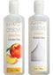 Oralove Delicious Duo Peaches and Cream lickable lubricant set for intimate pleasure, featuring two flavors in 1 oz bottles.